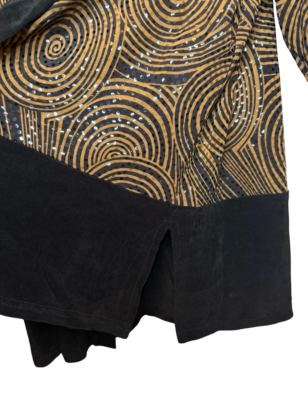 NWT Kokomo Unlimited Vintage Blouse Black Gold Swirl Sequin XL 90s Art Wear - Picture 10 of 12